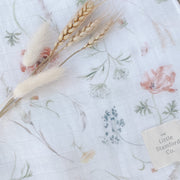 British Wildflower Muslin Swaddle Blanket