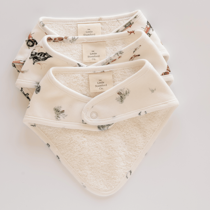 Farm and country baby bibs by The Little Stamford Company