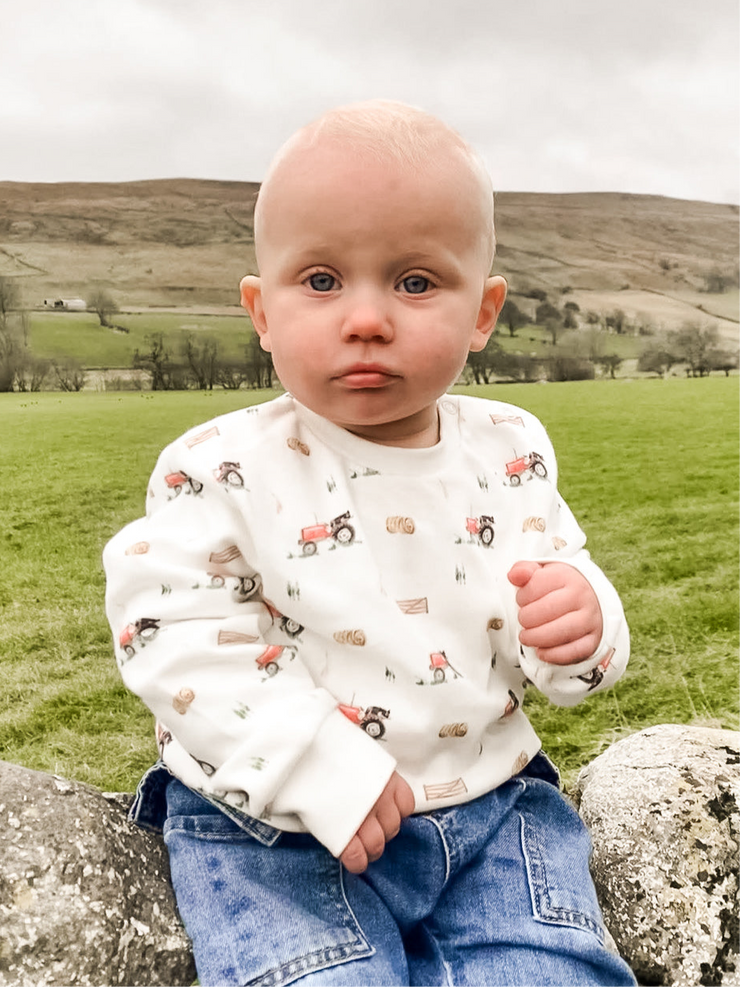 Vintage tractor long sleeve t-shirt (3 months - 3 yrs)