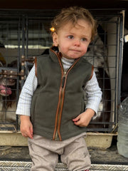 Mini Fleece Gilet - Forest Green (3 months - 5)