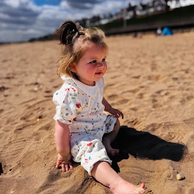 Wildflower playsuit (GOTS organic cotton)