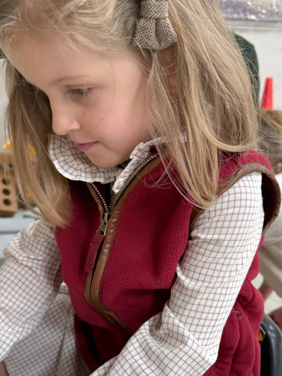 Mini Fleece Gilet - Port (3 months - 5)