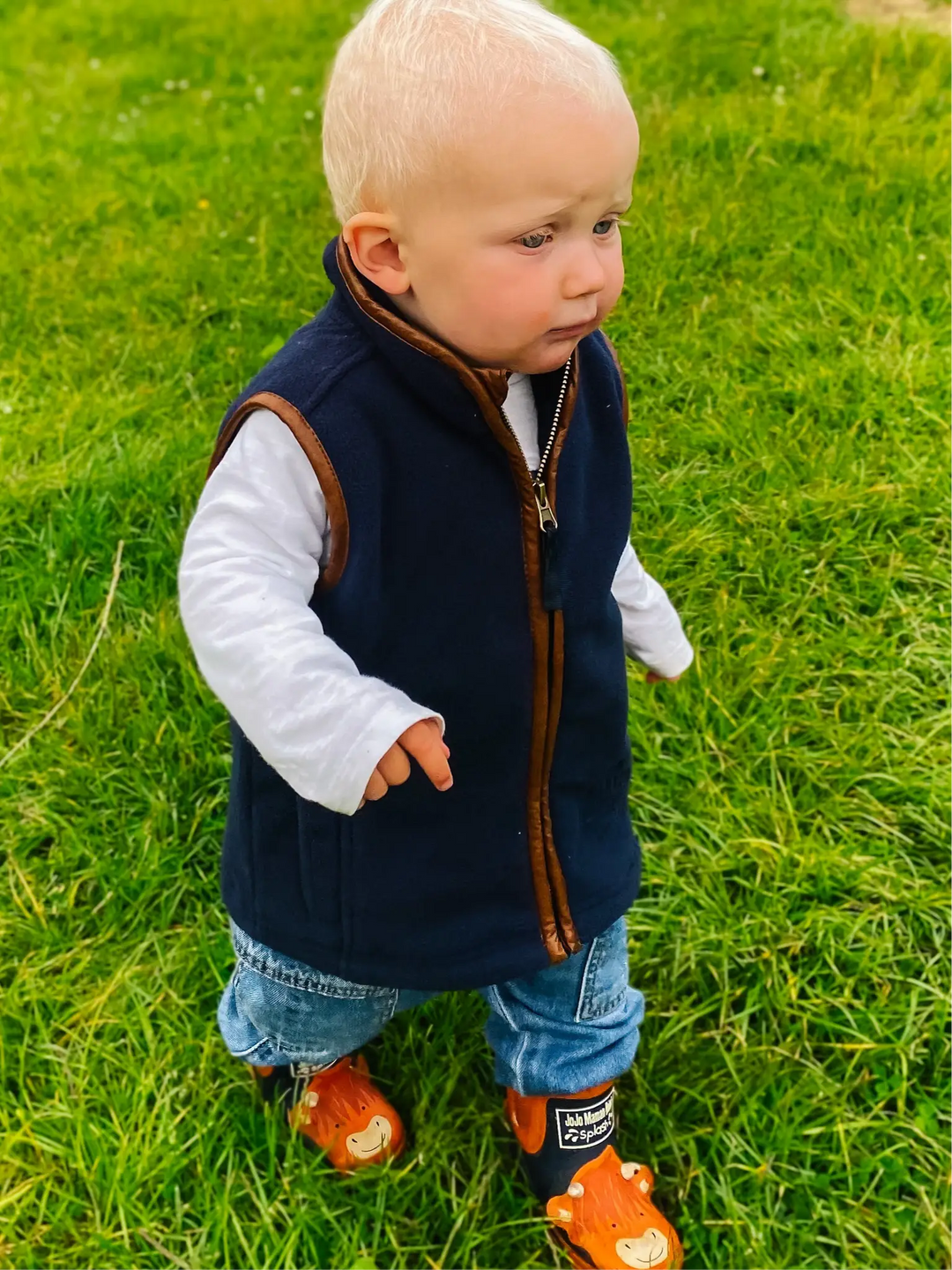 Mini Fleece Gilet - Navy Blue (3 months - 5)