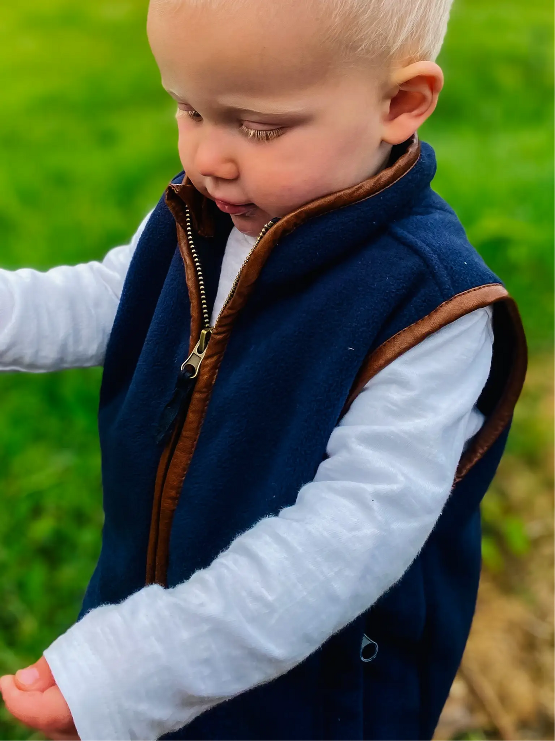 Mini Fleece Gilet - Navy Blue (3 months - 5)