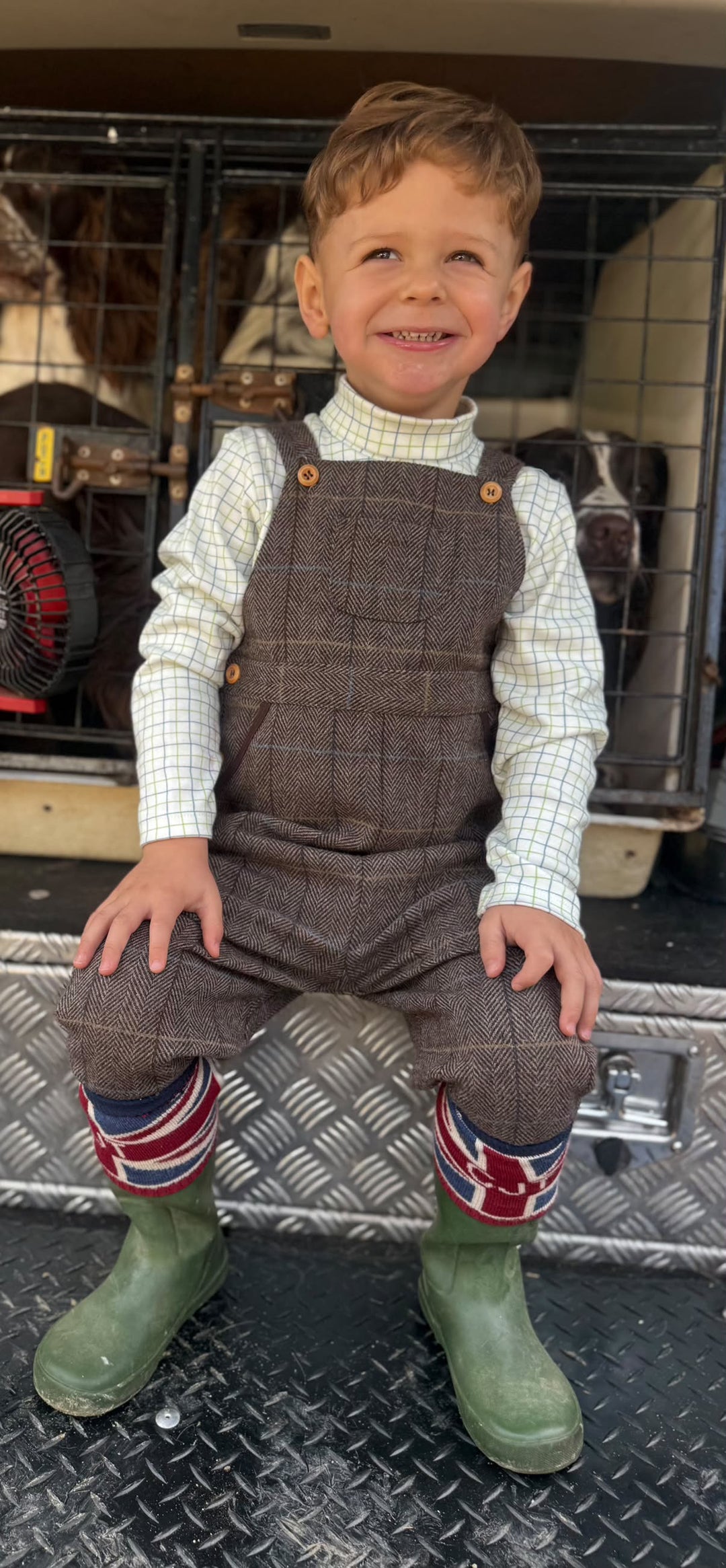 Heritage tweed dungarees