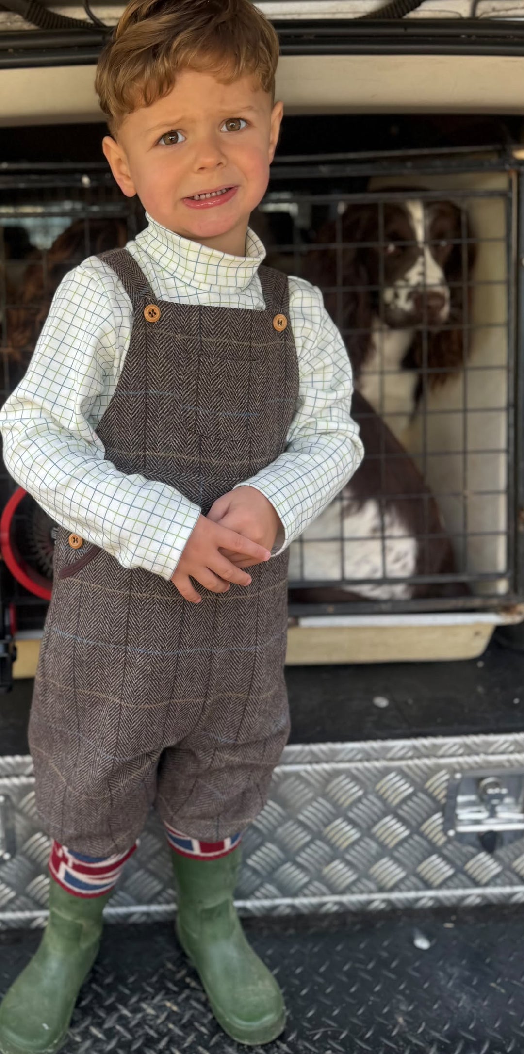Heritage tweed dungarees