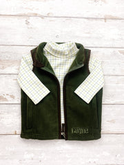 Mini Fleece Gilet - Forest Green