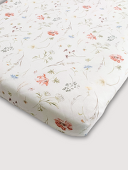 British Wildflower cotbed sheet (organic cotton)