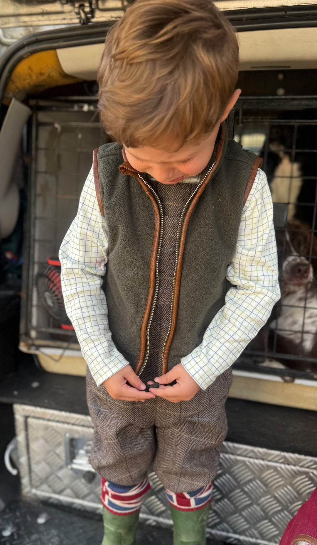 Mini Fleece Gilet - Forest Green (3 months - 5)
