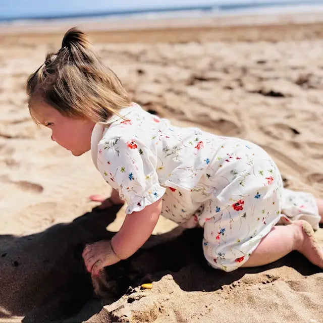 Wildflower playsuit (GOTS organic cotton)