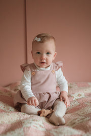 Cable knit tights in Oatmeal