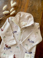 Pony organic cotton half zip sweatshirt (3 months - 5 years)