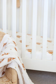 Highland cow cot bed sheet (organic cotton)