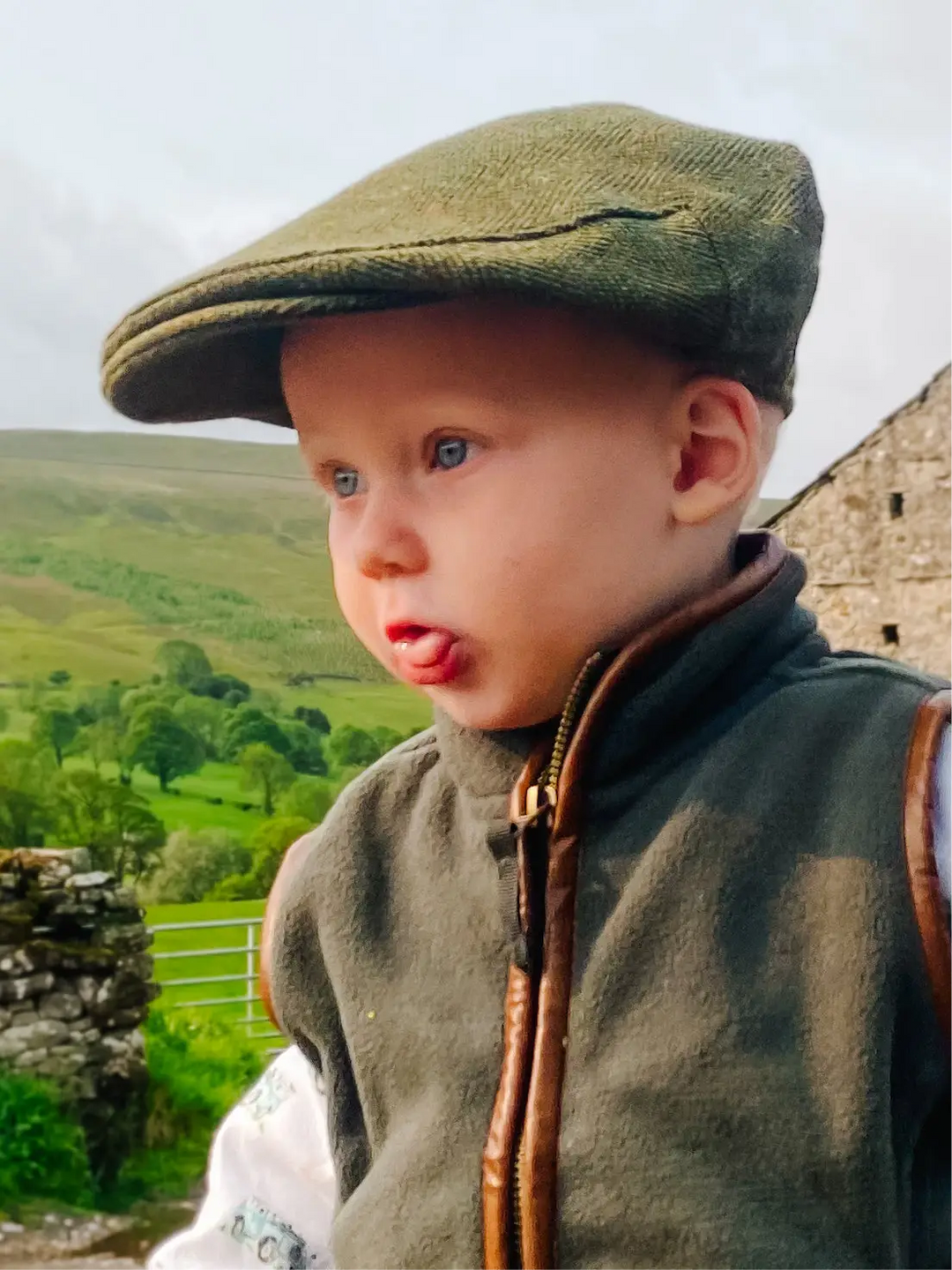 Mini Tweed Flat Cap - Malham Green