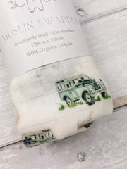 Land Rover Muslin Swaddle Blanket