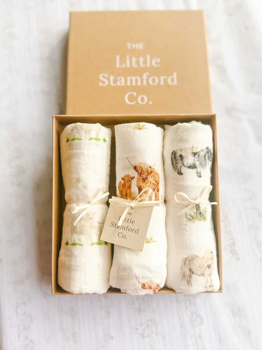 Muslin Gift Set (mix &amp; match 3 in box) - FREE gift box