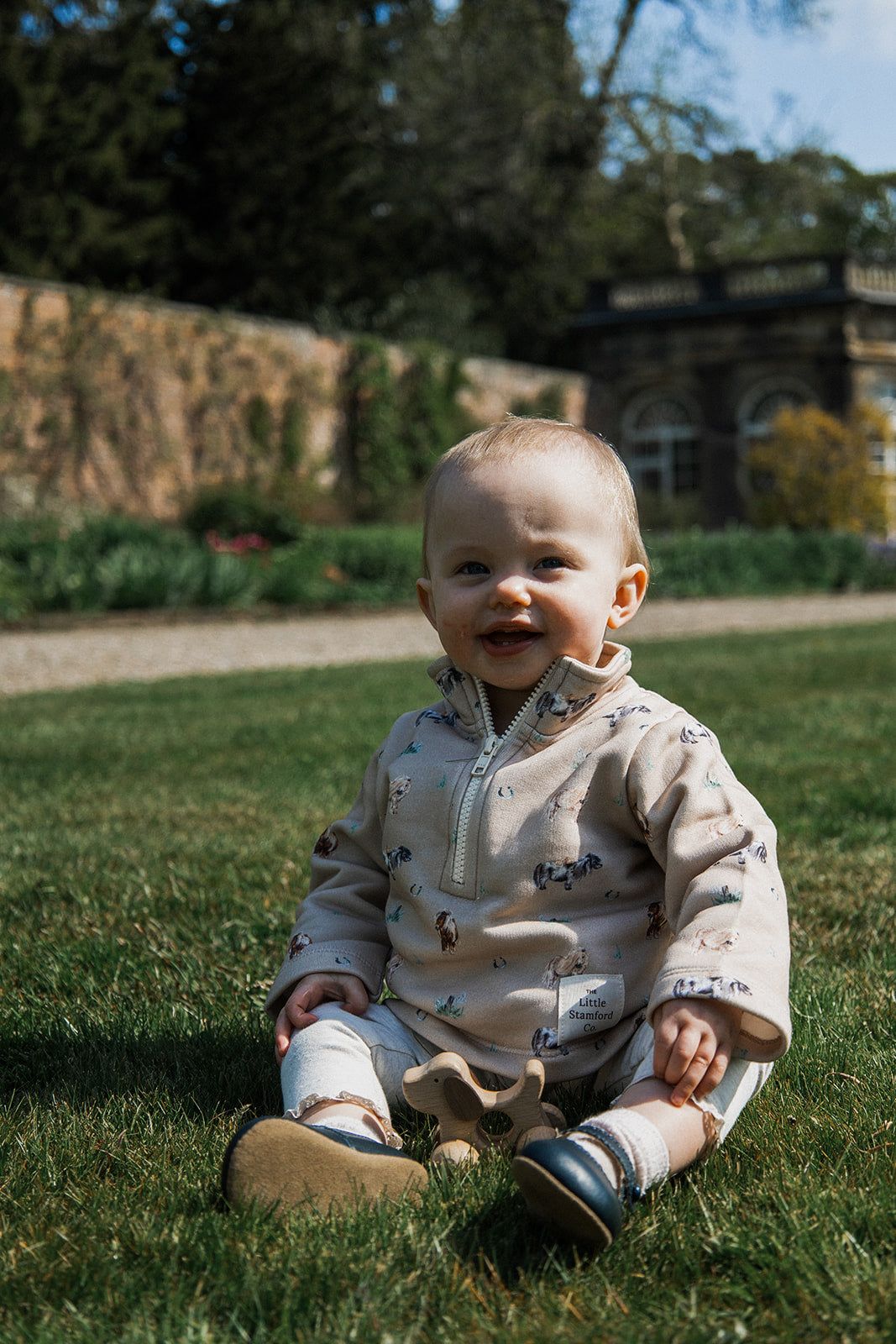 Pony organic cotton half zip sweatshirt (3 months - 5 years)
