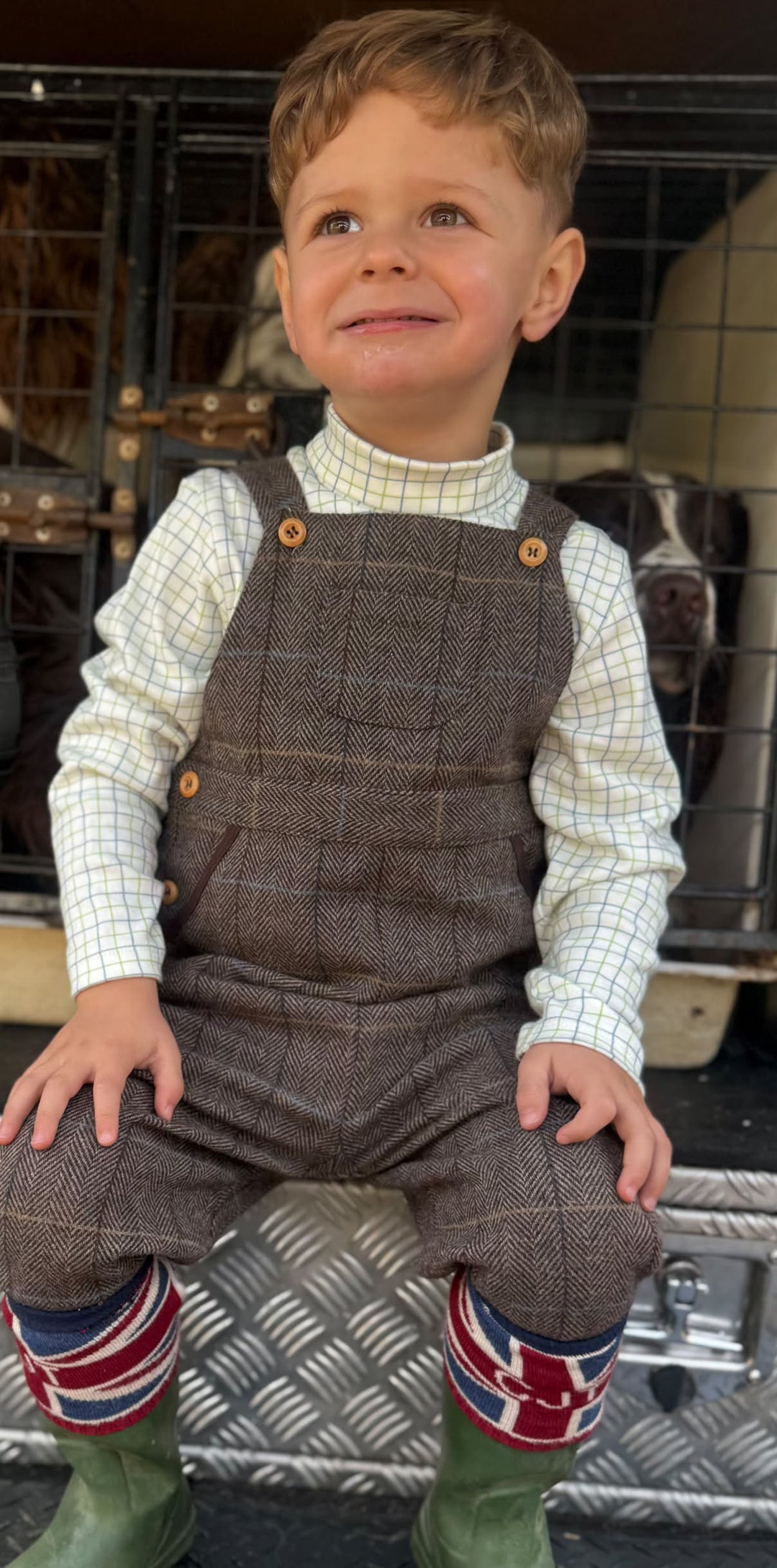 Heritage tweed dungarees