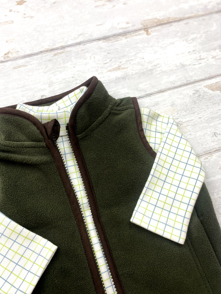 Mini Fleece Gilet - Forest Green