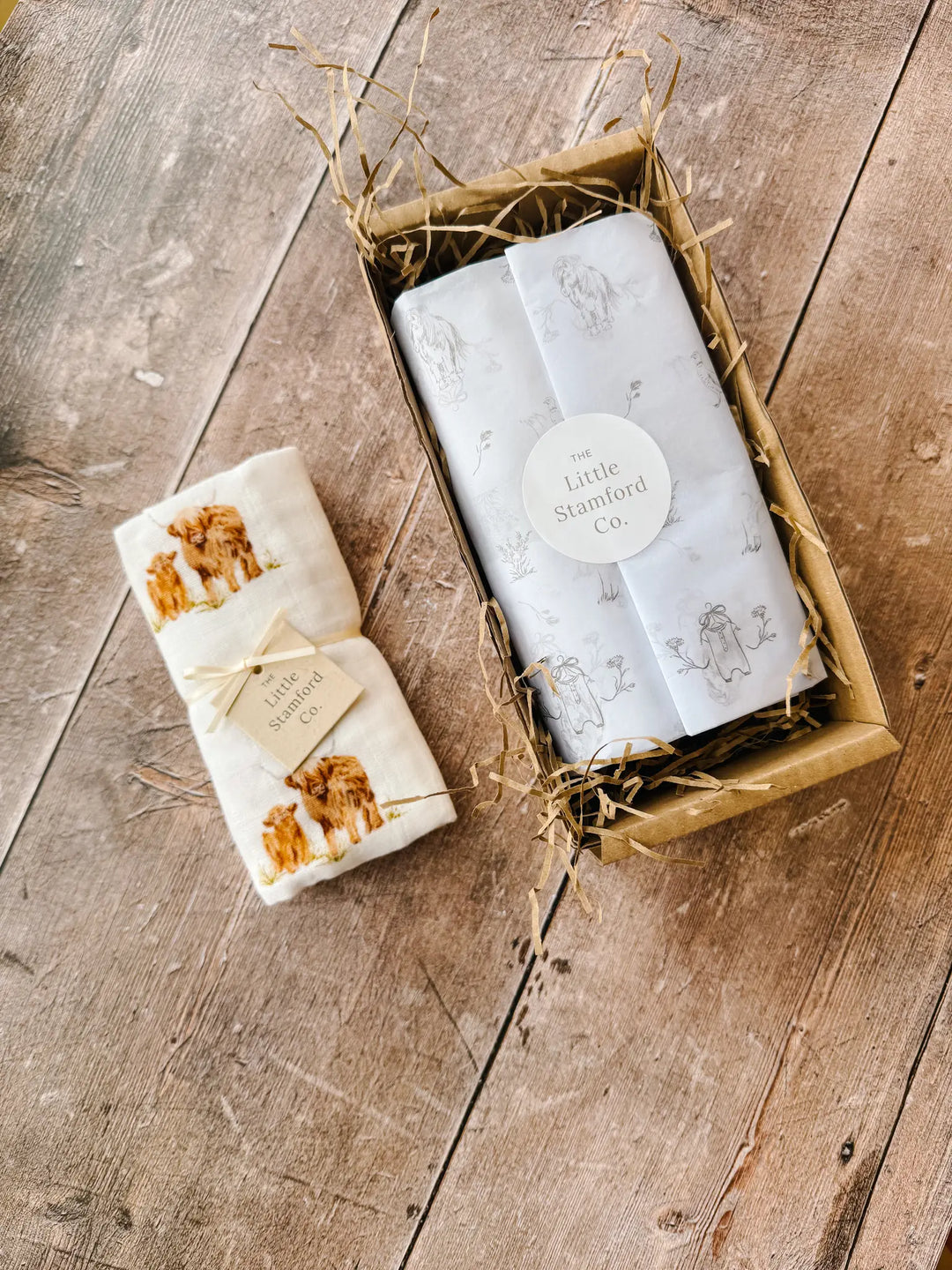 Highland Cow Farm Muslin Square