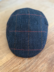 Mini Tweed Flat Cap - Navy