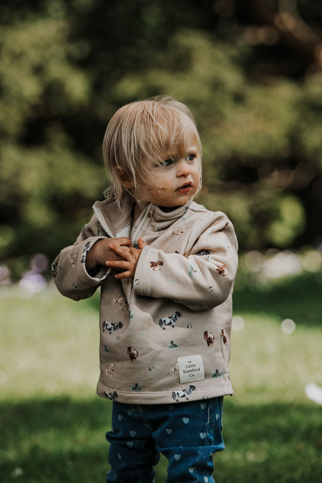 Pony organic cotton half zip sweatshirt (3 months - 5 years)