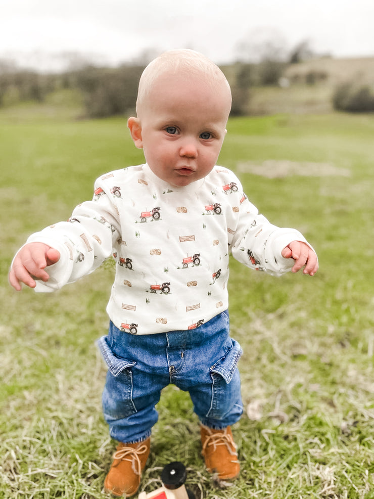 Vintage tractor long sleeve t-shirt (3 months - 3 yrs)