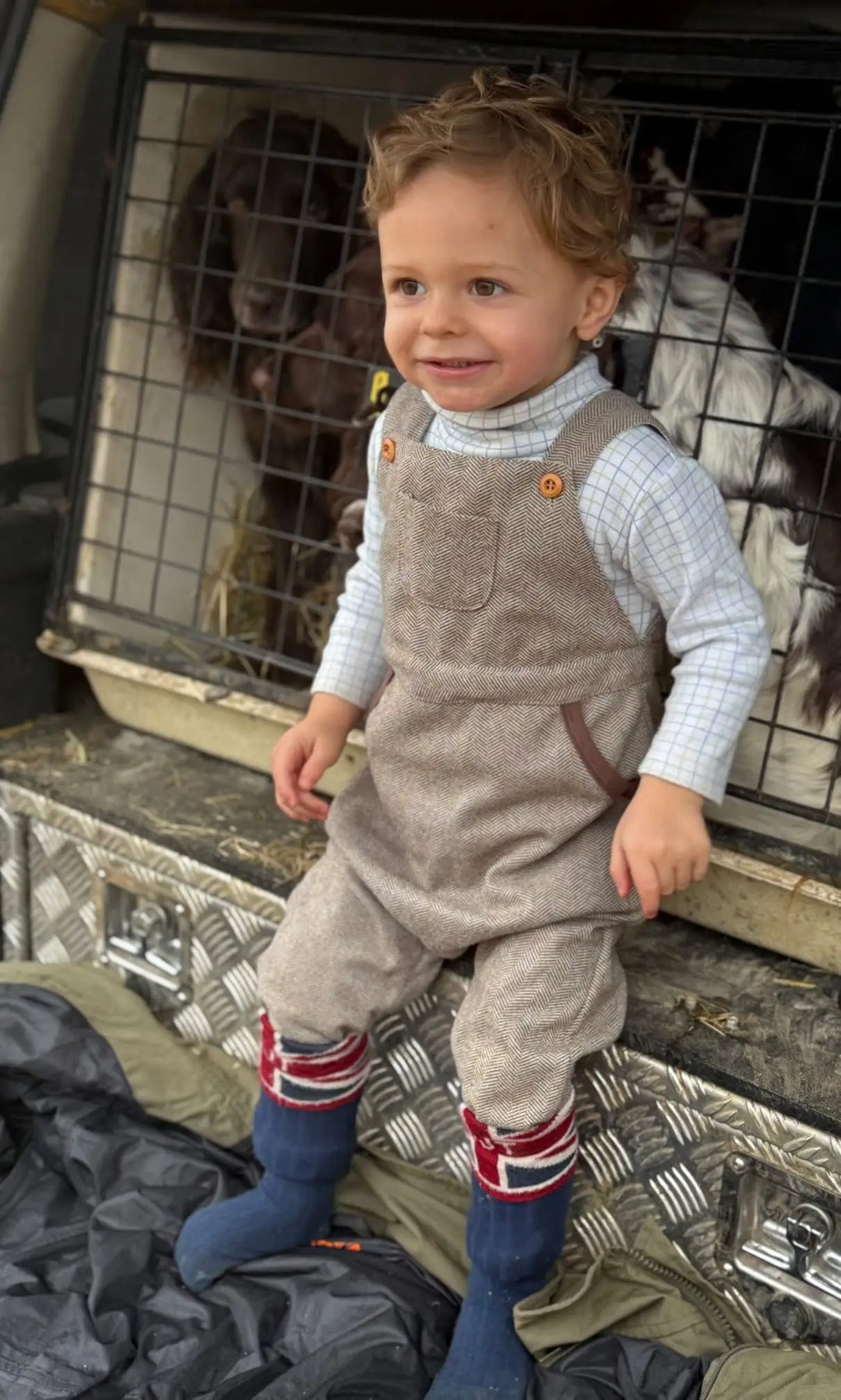 Tweed Dungarees (3 months - 5 years)