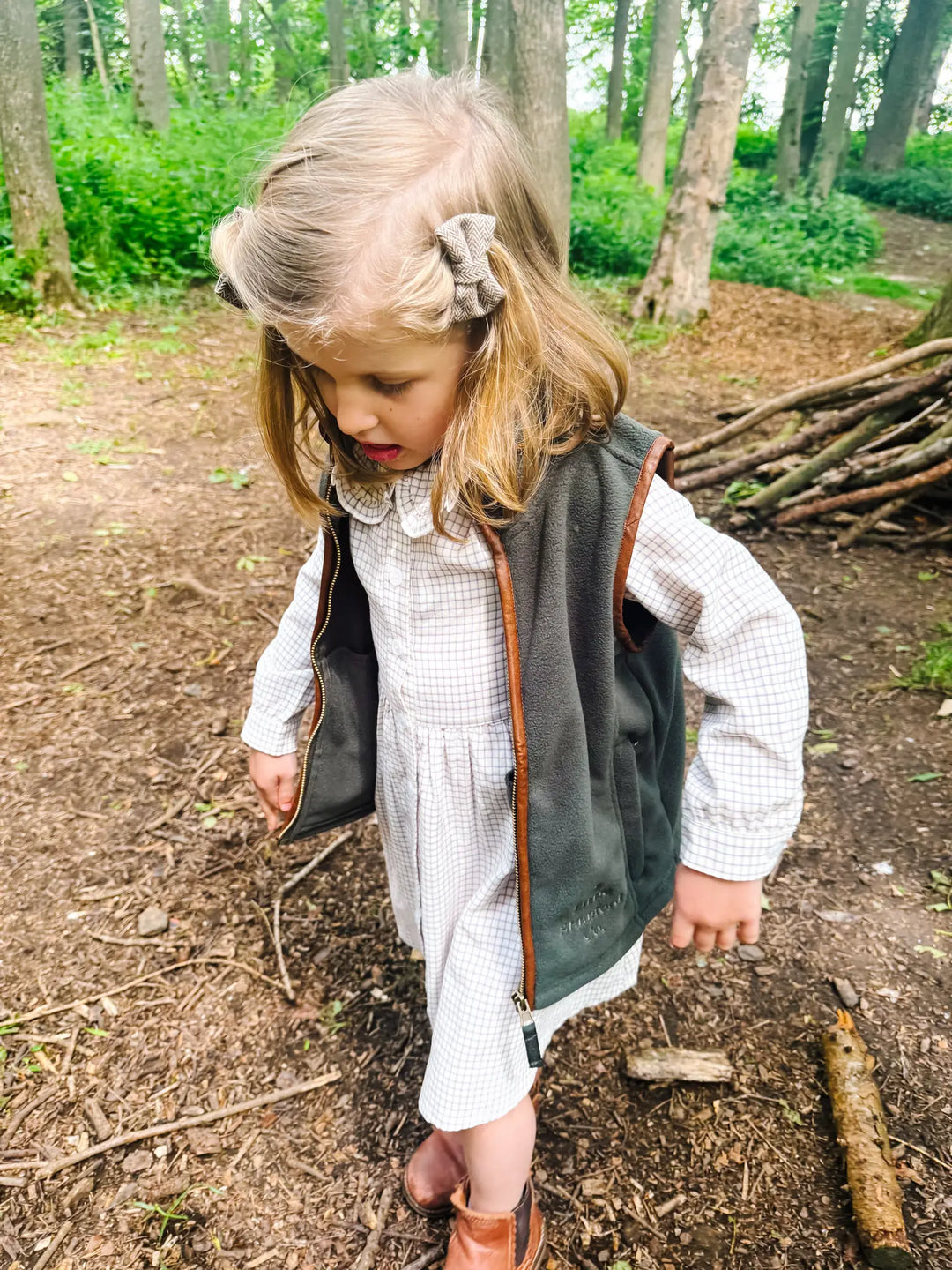 Mini Fleece Gilet - Forest Green (3 months - 5)
