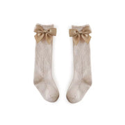 Pointelle bow socks