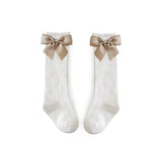 Pointelle bow socks