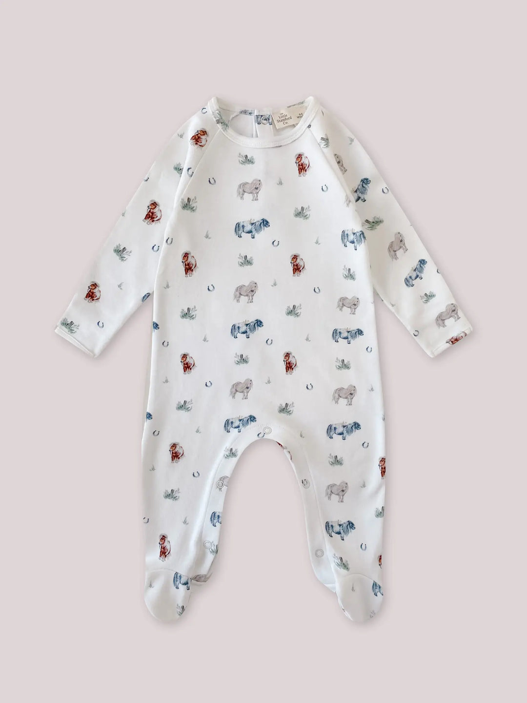 Pony print baby sleepsuit