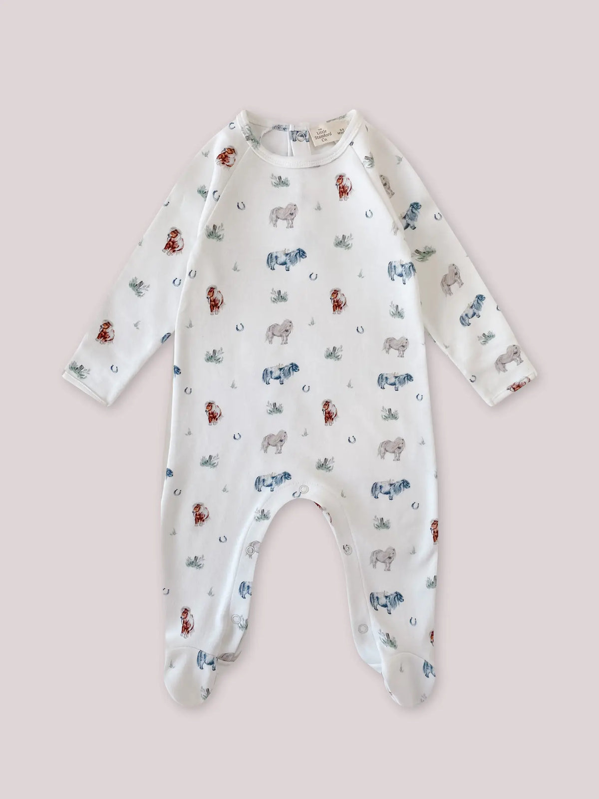 Pony print baby sleepsuit