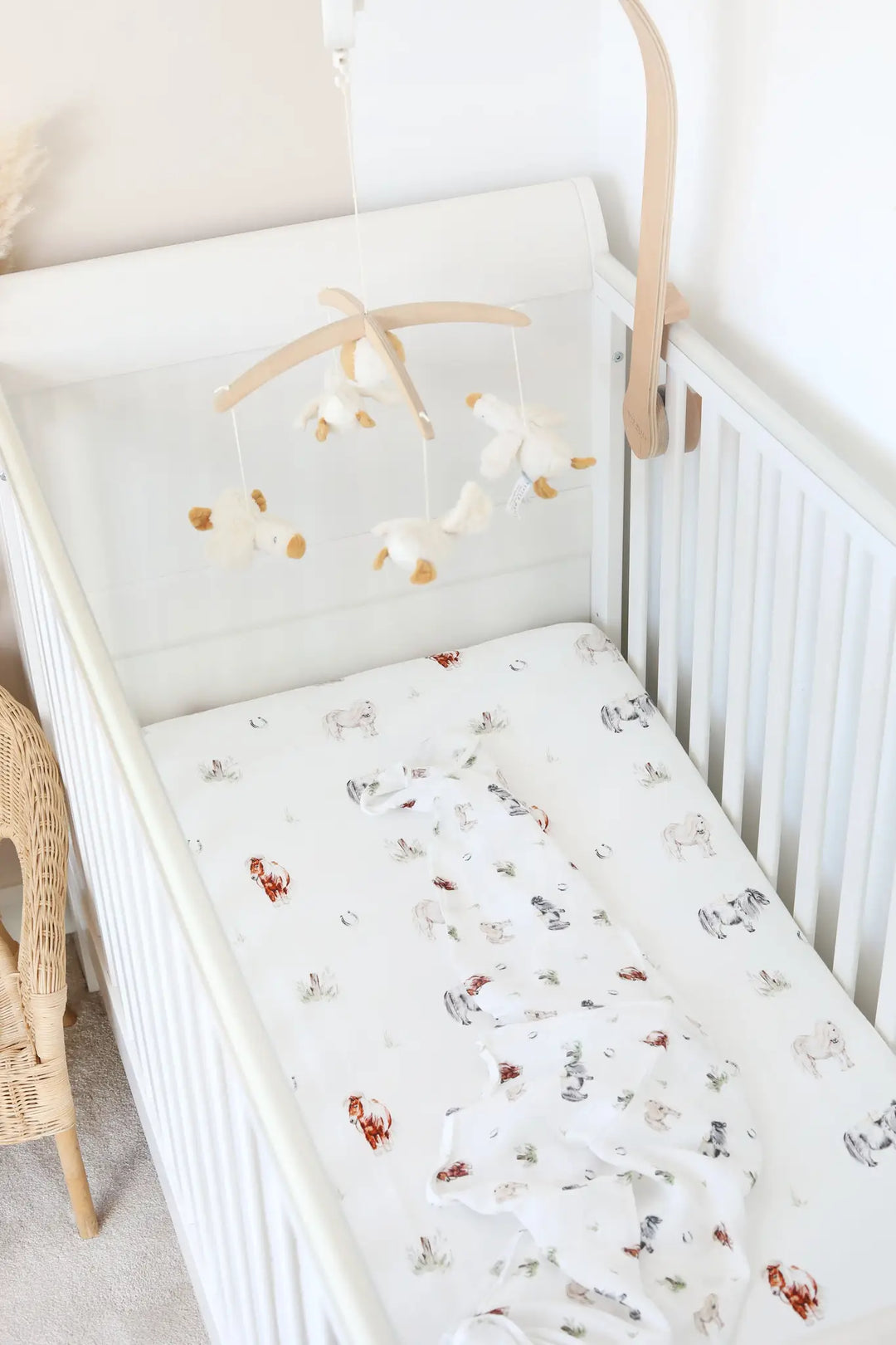 Shetland Pony cotbed sheet (organic cotton)