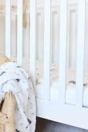 Vintage Tractor Muslin Swaddle Blanket
