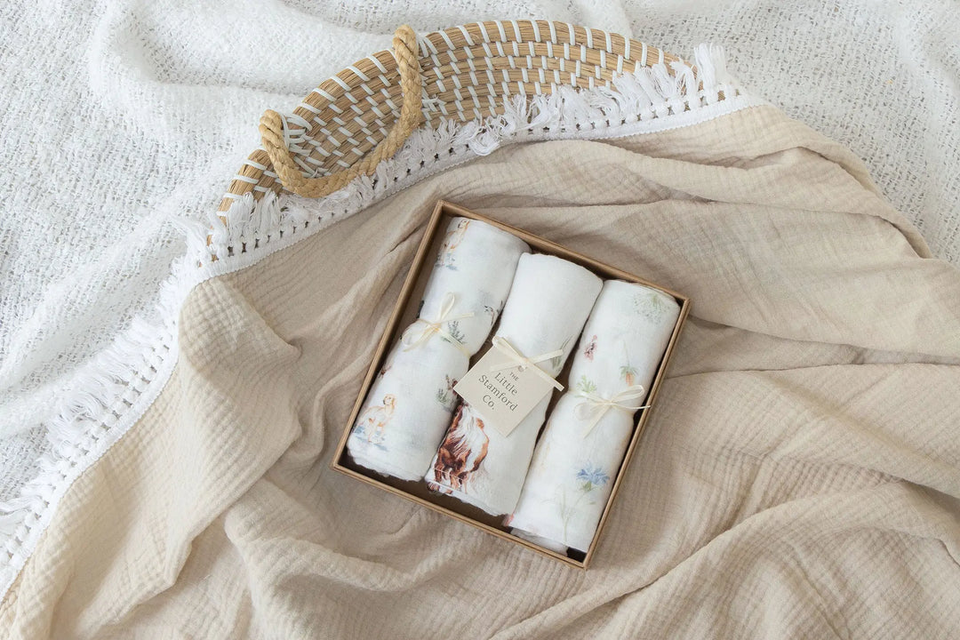 Muslin Gift Set (mix &amp; match 3 in box) - FREE gift box