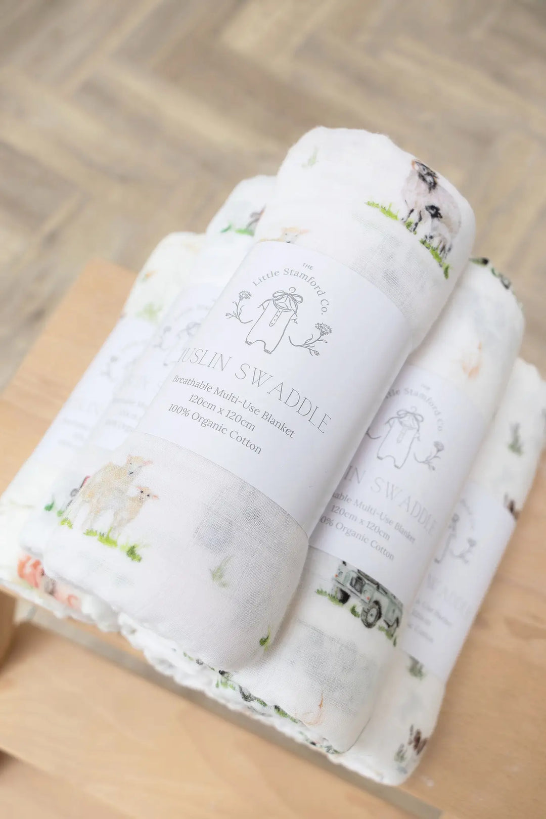 Sheep Muslin Swaddle Blanket
