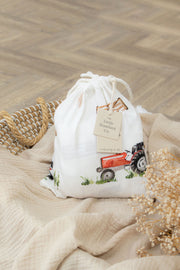 Vintage Tractor cotbed sheet (organic cotton)