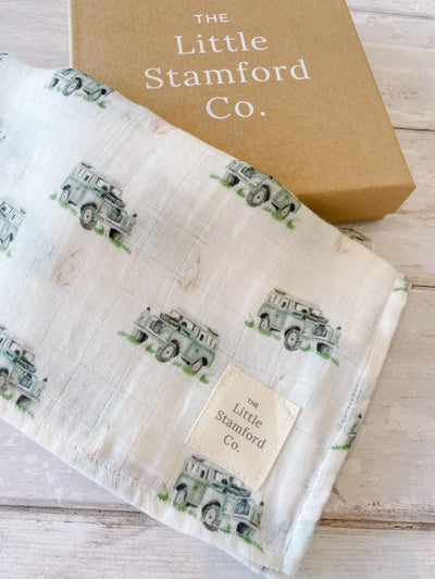 Farm swaddle blanket top