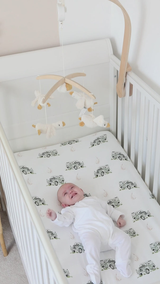 Land Rover cotbed sheet (organic cotton) – The Little Stamford Company ...