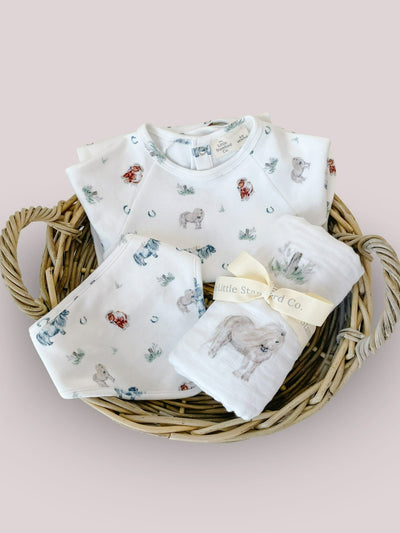 Pony Print Baby Gift Set (3 items)