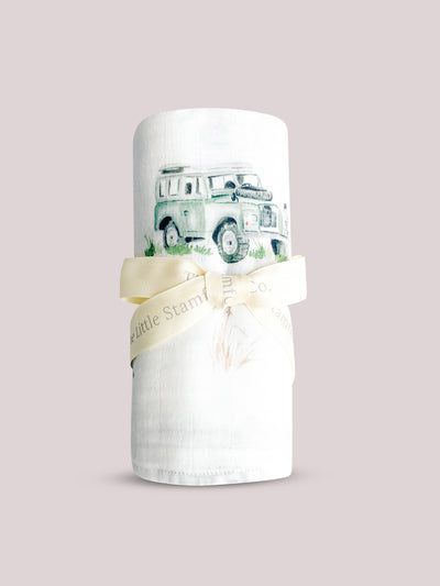 Land Rover muslin swaddle blanket