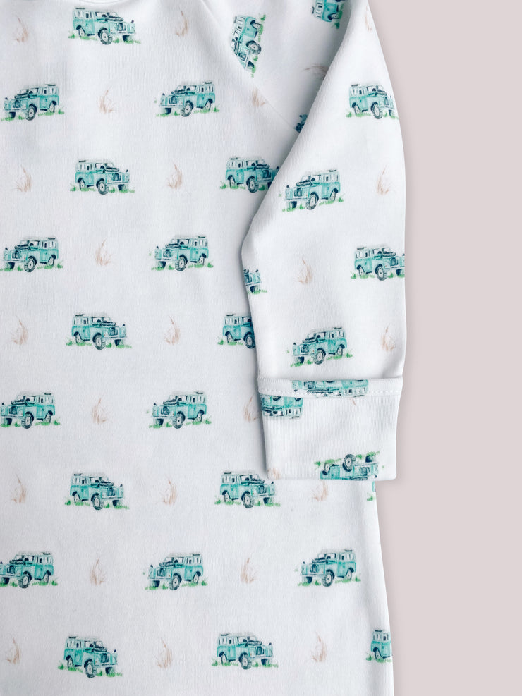 Land Rover organic cotton sleepsuit