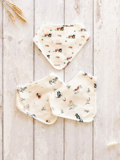 Farm and country baby bibs by The Little Stamford Company