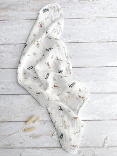 Dog print medium muslin