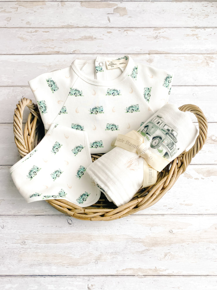 Land Rover organic cotton sleepsuit