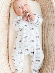Tractor organic cotton sleepsuit